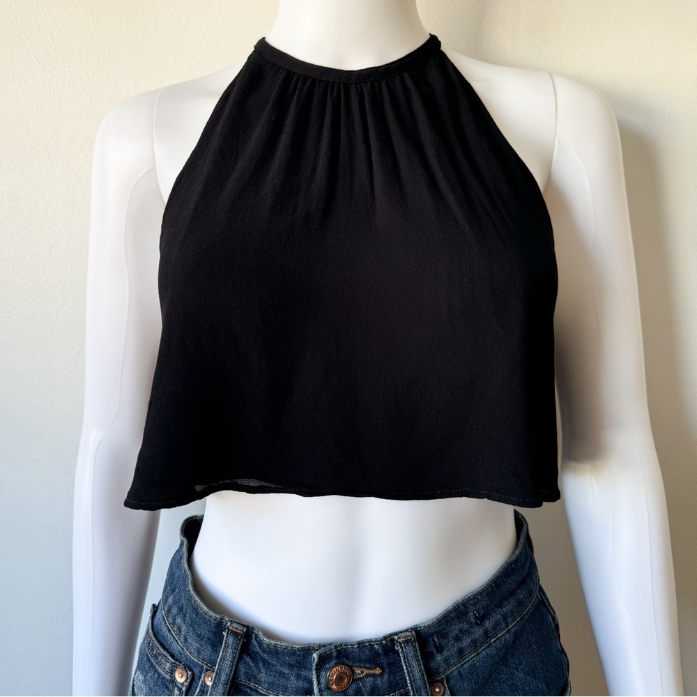 Reformation Crop Top Size XS Black
